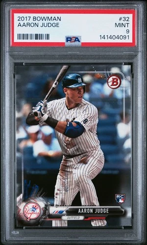 141404091 Aaron Judge 2017 Bowman #32 Rookie RC PSA 9