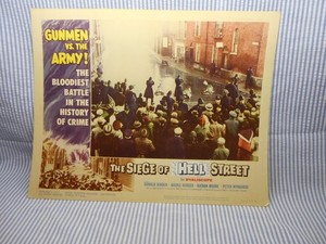 Four 1961 LOBBY CARDS for THE SIEGE OF HELL (SIDNEY) STREET
