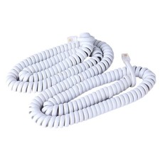25 FT White Telephone Handset Cord, Standard