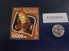 Sandro Botticelli Painter Portrait of Young Man 2015 Repbulique De Guinee Stamp