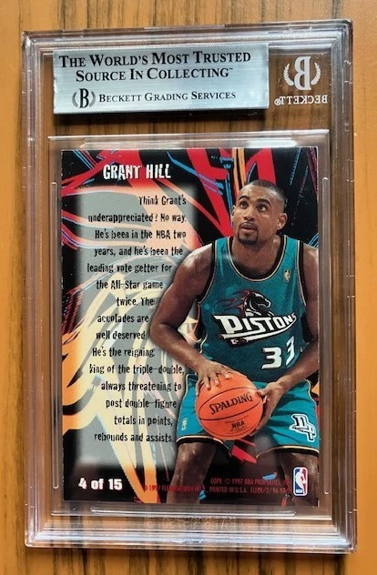 Grant Hill 1996-97 FLEER THRILL SEEKERS #4 BGS 7.5 - Image 2 of 2