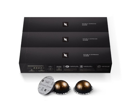 Nespresso Capsules Vertuo Double Espresso Scuro Dark Roast Espresso 30-Count