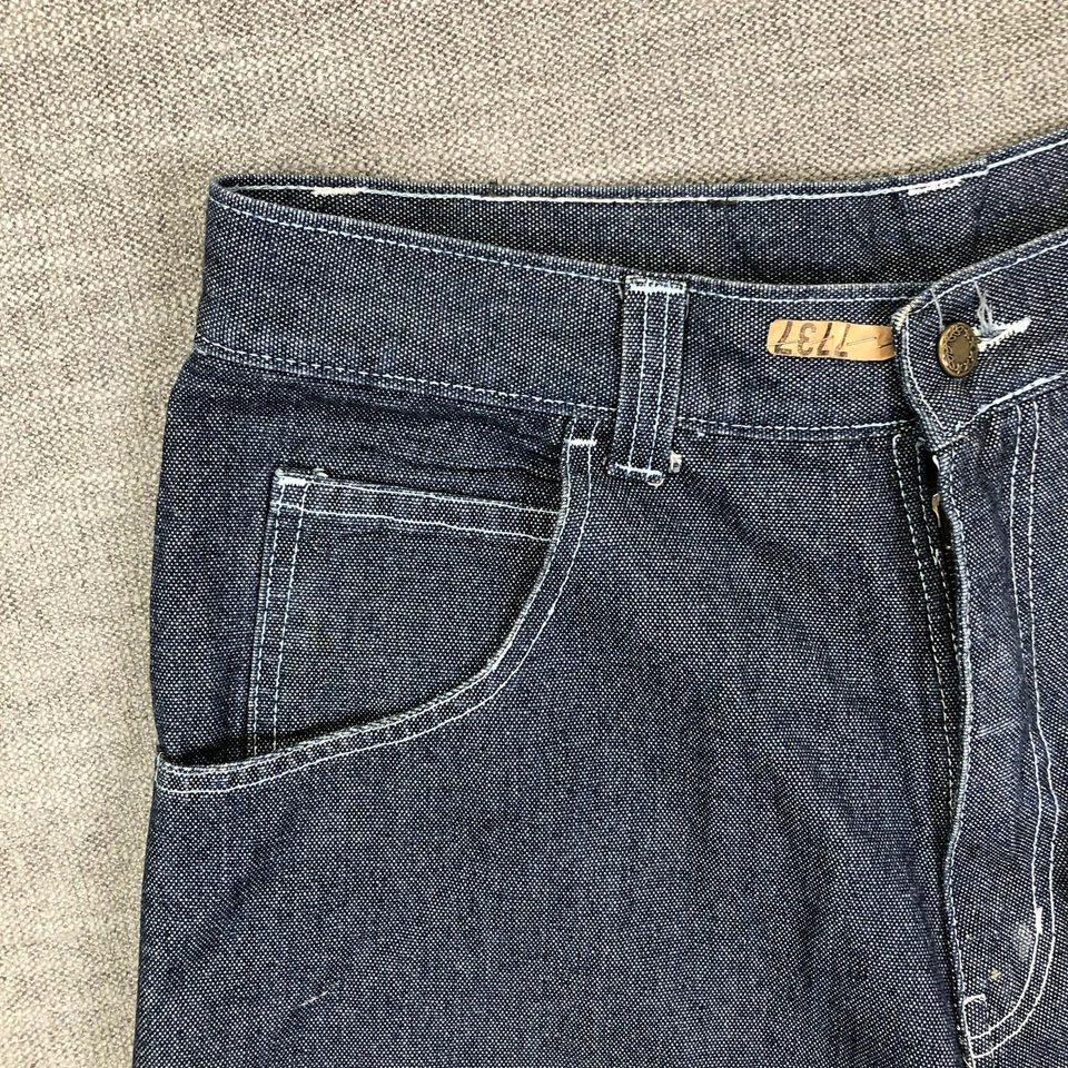 Iceberg 牛仔短裤男式 34 蓝色木匠牛仔工作服口袋意大利制造 — 第 4/4 张图片