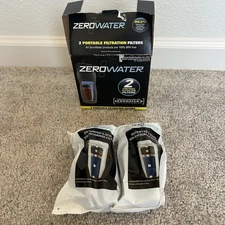 Zero Water 2 Pack Portable 5 Stage Filtration Travel Bottle Filters NEW