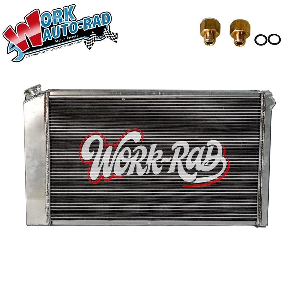 Radiador de aluminio + ventilador de cubierta + relé para Chevy/GMC C/K C10 C20 C30 K30 1973-1986 Foto 3 de 4