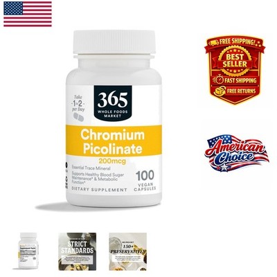 200 MCG Chromium Picolinate - Essential  Capsules for Healthy Metabolism