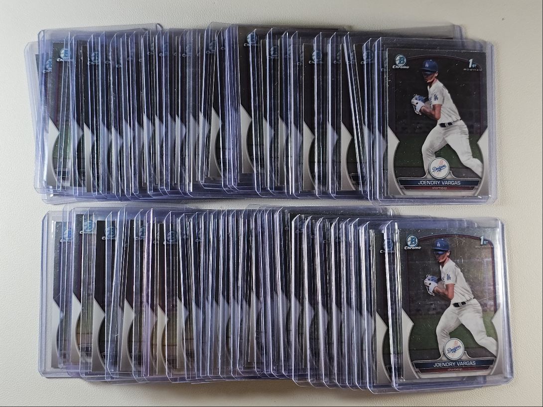 [59] JOENDRY VARGAS 2023 BOWMAN CHROME 1ST BASEBALL BASE DODGERS Q5346