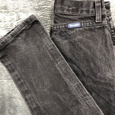 Wrangler Jeans Kids 8 Regular Black Straight Leg Denim MG201DB Vintage 90s