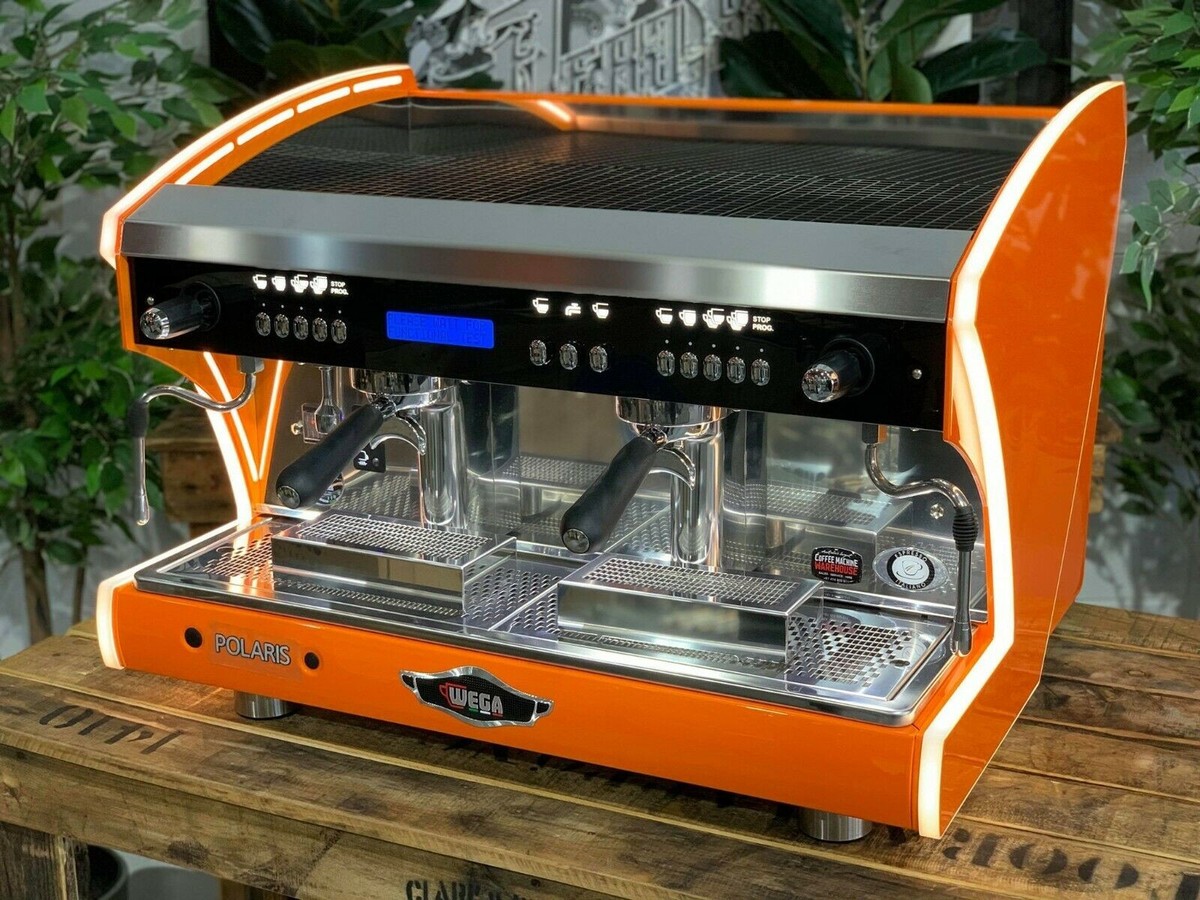 WEGA POLARIS TRON 2 GROUP ORANGE BRAND NEW ESPRESSO COFFEE MACHINE