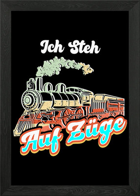 Zug Züge Modelleisenbahn gerahmtes Wandbild Poster Leinwanddruck Bild