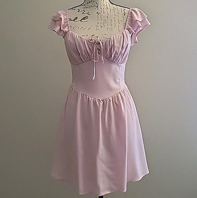 Hollister Women's Small Pink Mini Dress W Shorts Pockets Open Back  Fairycore | eBay