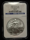 NGC MS 69 2008 American Silver Eagle One Dollar S$1 Coin - 040