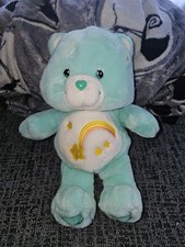 Vintage UNTESTED Sing Along Care Bears Talking WishBear Turquoise Green 12