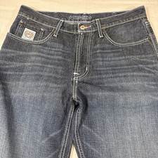 JEANS STRAIGHT RELAXED Cinch Men 34X40 White Label Dark StonewashMB92834019 NWOT