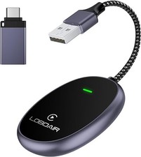 LOBOAIR Wireless Carplay Adapter Upgrade Plug Play Adapter for Easy Use - Black