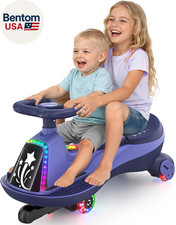 12V Electric Wiggle Car with Pedals, 2 Seater, 2X75W Motor, Music  Bluetooth, R