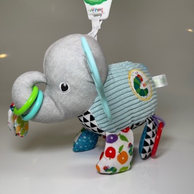 Eric Carle Elephant Plush Rattle Crinkle Hanging Toy Car Seat Stroller Activity