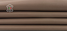LIGHT TAUPE BROWN VEGETABLE TAN Thick Goatskin Leather 2 skins 5sqf 1.1mm C7261