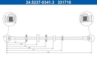 Bremsschlauch ATE 24.5237-0341.3 FüR VW Transporter T4 70A 70H 7DA 7DH 70J Bus
