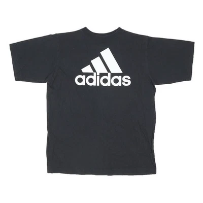 ADIDAS Garçon T-Shirt Noir Graphique Col Rond Manches Courtes Coton Mêlé L - Photo 1/4