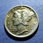 1937-S Mercury Dime  XF