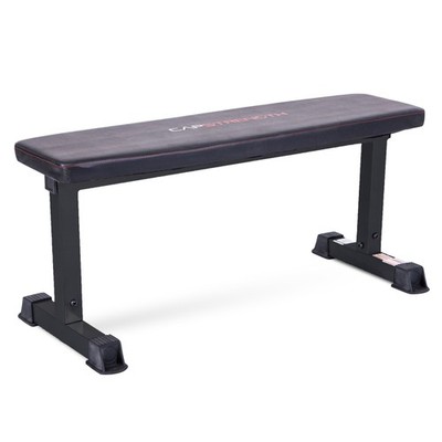 FLAT WEIGHT BENCH for Exercise Workout 600lb Capacity Black CAP