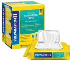 Preparation H Medicated 180 Hemorrhoidal Wipes