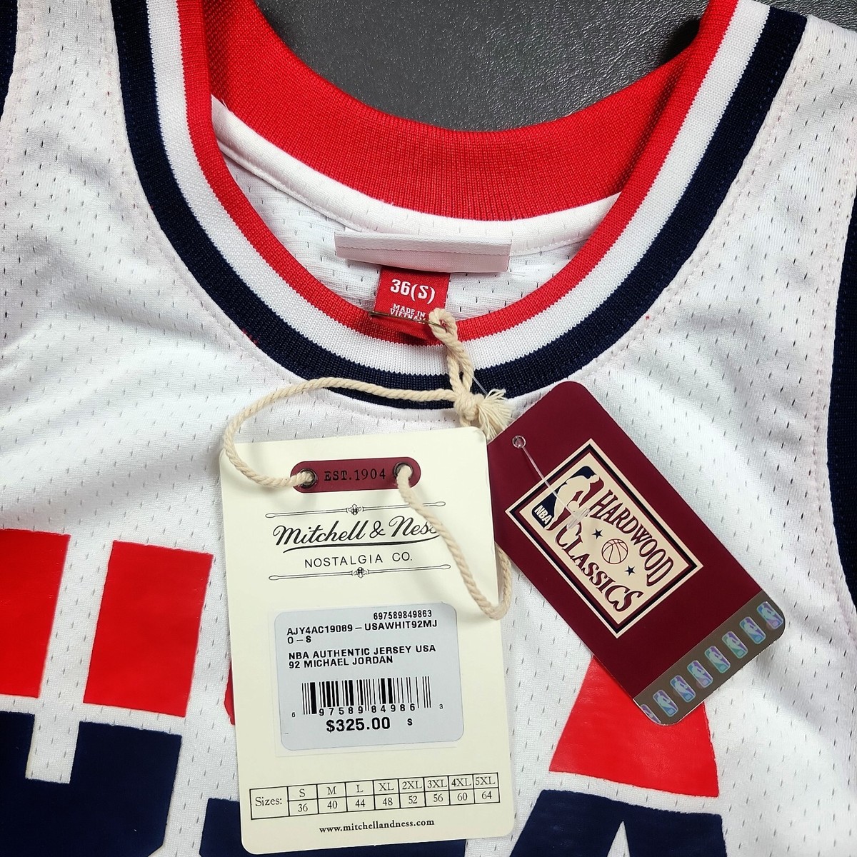 100% Authentic Michael Jordan Mitchell Ness 1992 Dream Team