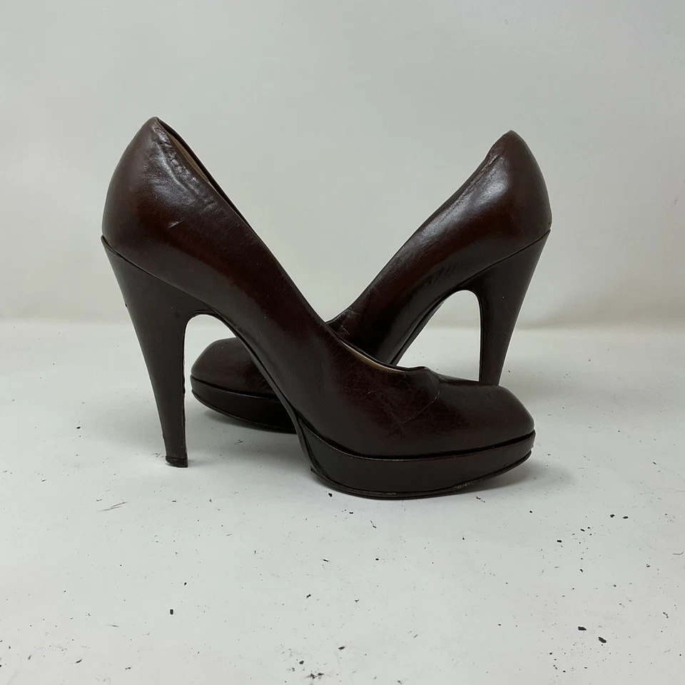 Tacones de aguja Yves Saint Laurent YSL plataforma cuña 5" talla 37 EUR Italia de colección Foto 3 de 4