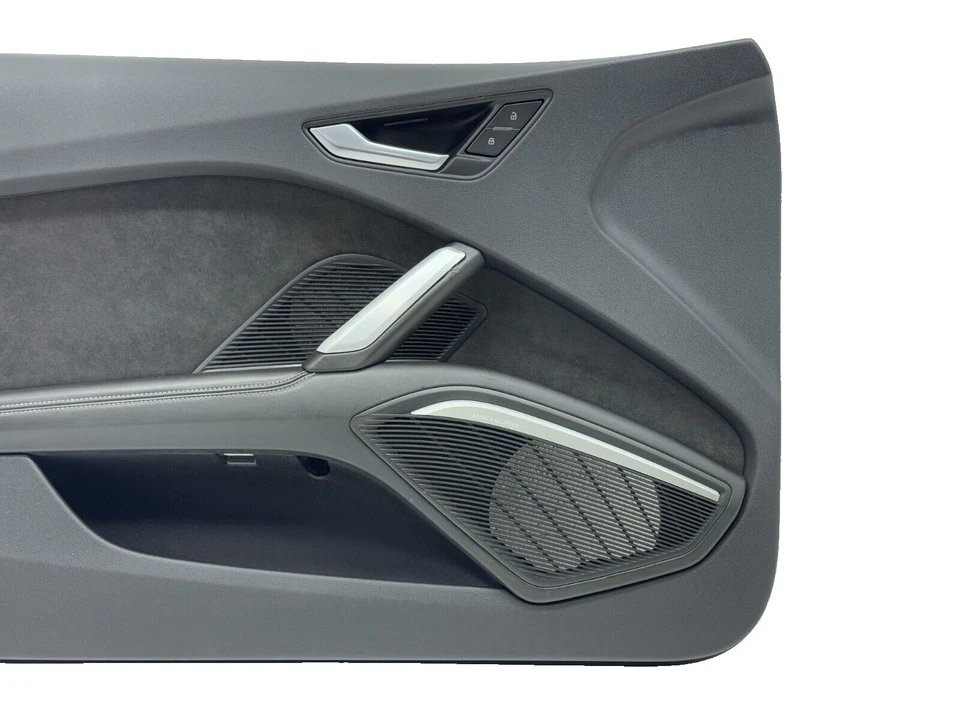AUDI TT TTS TTRS DRIVER LEFT SIDE LH BLACK ALCANTARA DOOR PANEL 2016-2023 - Image 2 of 4