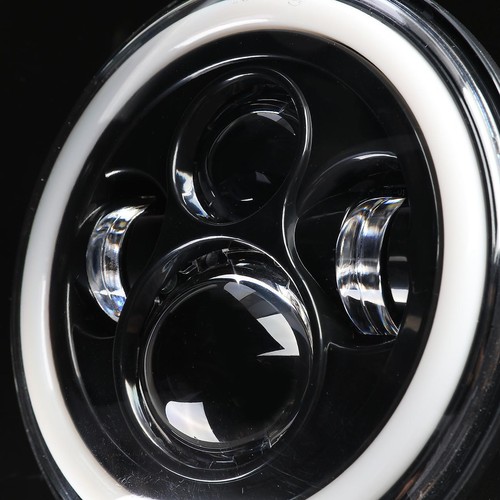 2Pcs 7" LED Headlights Hi-Lo Beam DRL Angel Eyes for Jeep Wrangler JK 1997-2017 - Foto 3 di 11