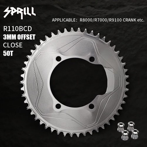 110BCD Bike Chainring 3mm Offset Sprocket for R7000/R8000/R9100 4-screw Crank - Picture 26 of 43