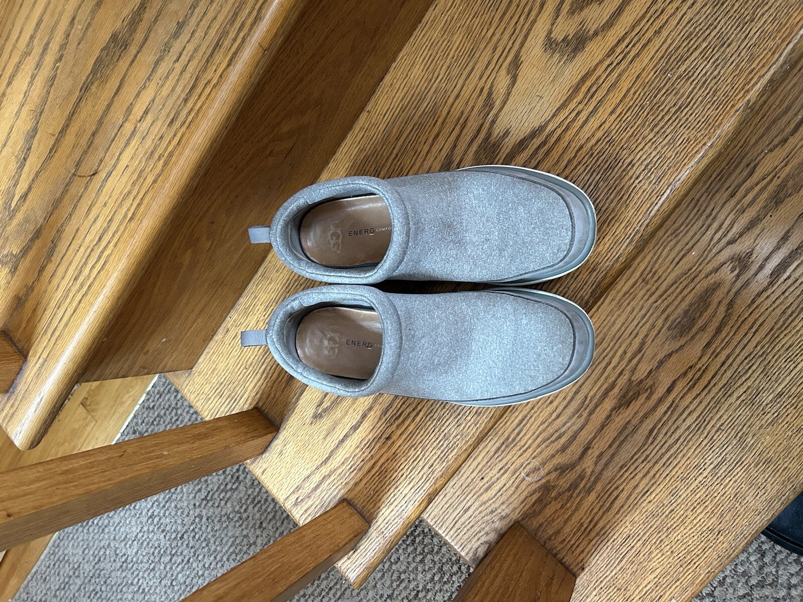 Gray UGG Canvas Leather Sneakers for Women - Size 8 (39)-image