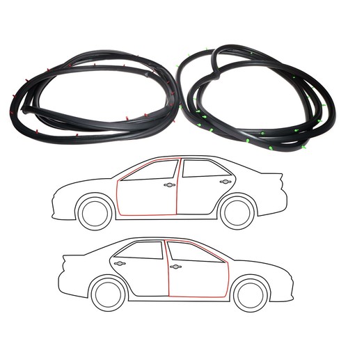Fit Toyota Dyna 200 BU60 BU61 BU62 YU60 YU61 U90 BU90 FRT Door Weatherstrip Pair - Picture 4 of 6