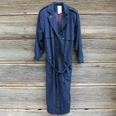 'TOGETHER! 100% cotton navy blue duster coat jacket