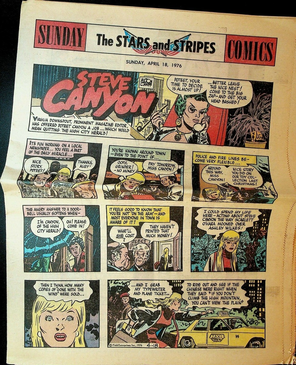 Stars & Stripes Sunday Newspaper Comic Section April 18 1976
