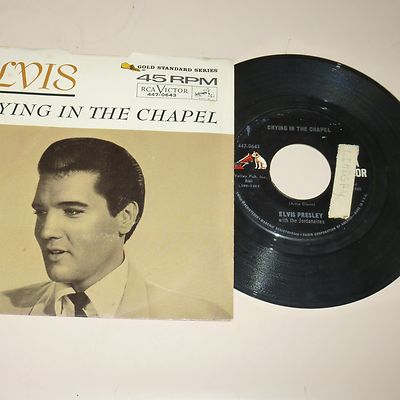 ELVIS PRESLEY 45 RPM RECORD WITH COVER - RCA VICTOR GOLD STANDARD 447 ...