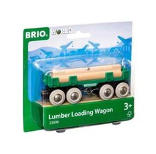 Brio 33696 Lumber Loading Wagon Green Vehicle w/ 3 Log Loads 4 Pieces 3 NEW 