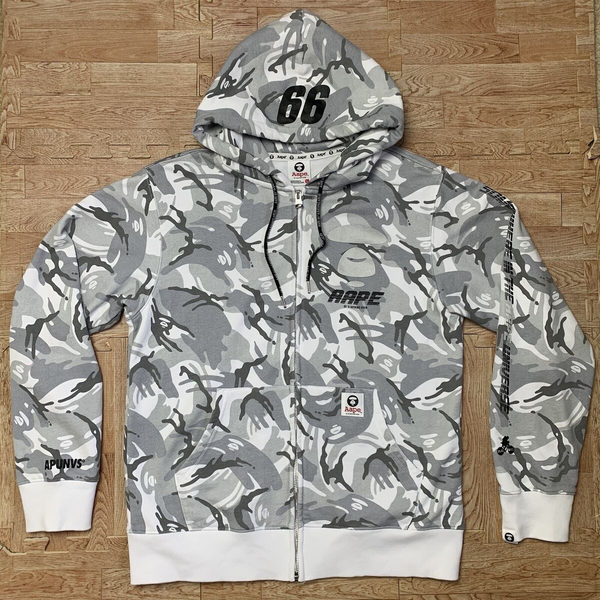 Aape By Bathing Ape Universe Camo Hoodie White/Gray Mens Aape By Bathing Ape Universe Camo Hoodie White/Gray Mens