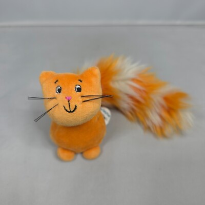 Jellycat - Pussy Galore - orangefarbenes Plüschtier Kuscheltier 3 Zoll im Ruhestand kleine Katze Galore Katze