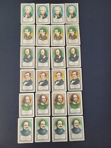 Vintage Author Card Game (color background)