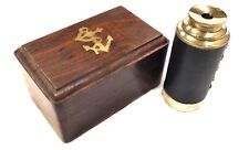 Vintage brass Telescope 6'' telescope with wooden box working telescope gift