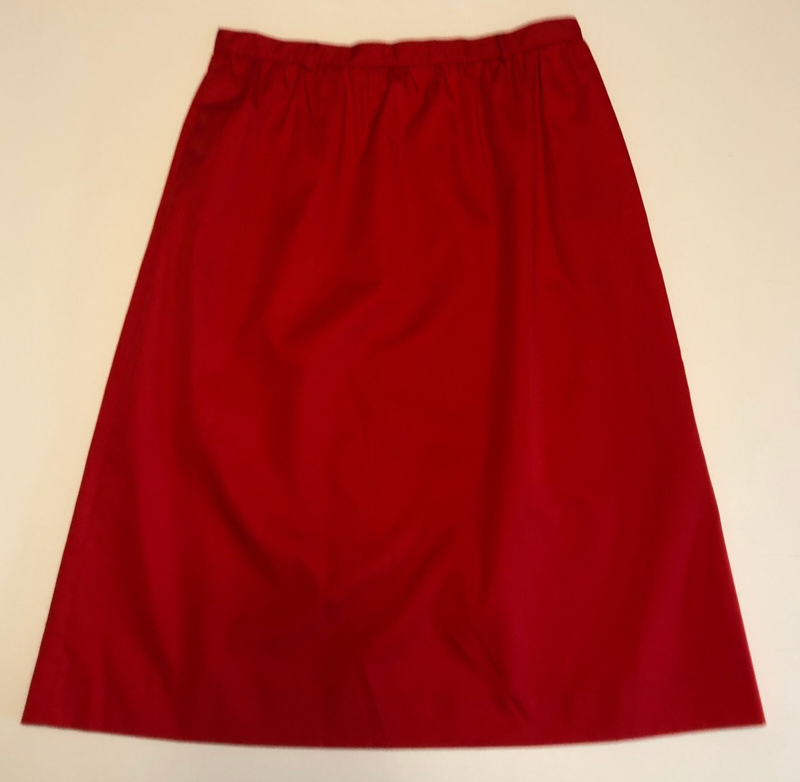 vtg John Meyer A-Line Skirt Sz 16 Red Modest Minimalist Below Knee 70s 80s