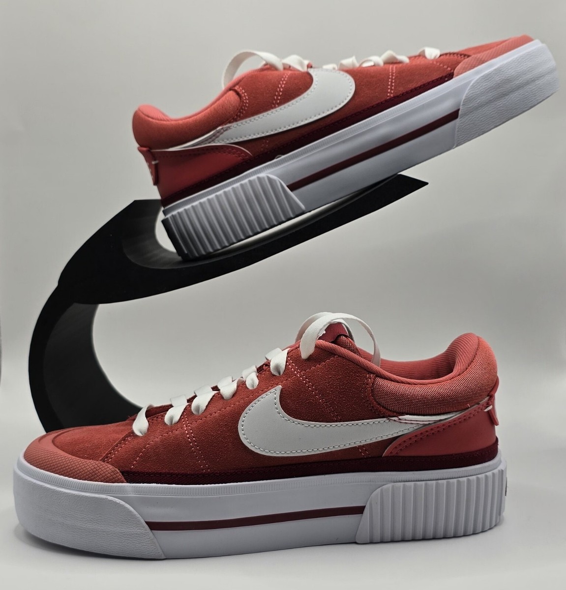 Nike Womens Court Legacy Lift Adobe Team Red Size 7W Casual