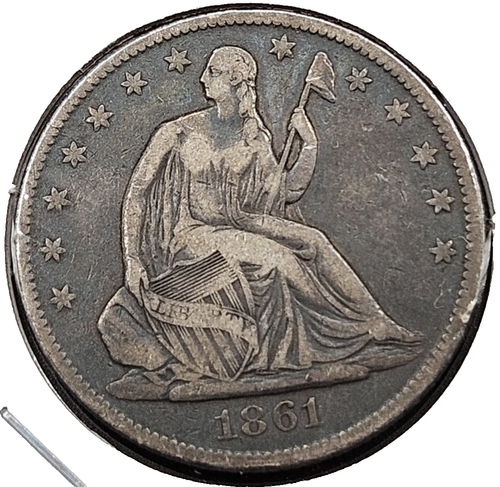 1861-O Seated Liberty Half Dollar | FINE Details