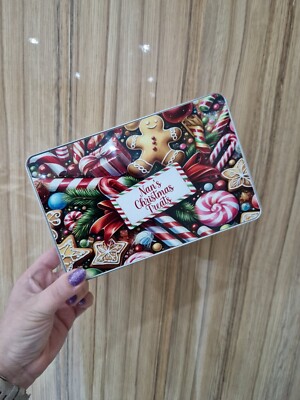 Personalisierte Weihnachten Süßigkeiten Dose für Leckerli/Keks Aufbewahrung Geschenk JEDER NAME
