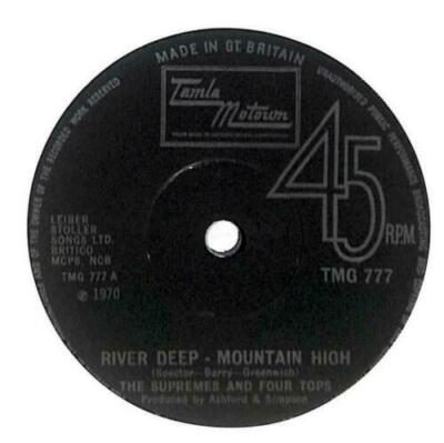 The Supremes & Four Tops - River Deep, Mountain High - 7'' Single, 1970 Good Cond