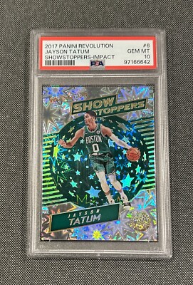 JAYSON TATUM 2017-18 Revolution Showstoppers IMPACT SSP #6 RC PSA 