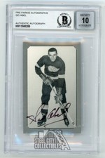 Sid Abel Autographed Pre-Parkie Card /1000 - BAS 10