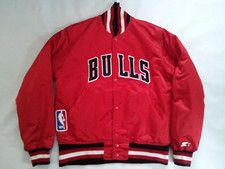 VINTAGE MADE IN USA STARTER AUTHENTICS CHICAGO BULLS SATIN JACKET SIZE ADULT S